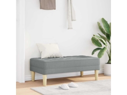 Vidaxl Banco Com Almofada Cinzento-claro 113 X 57 X 39 Cm Tecido