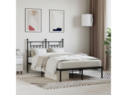 Estrutura De Cama Com Cabeceira 120x190 Cm Metal Preto