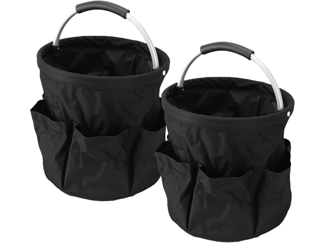 Conjunto De 2 Sacos Dobráveis Para Ferramentas De Jardim, Organizador De Ferramentas Com Alça, Saco De Armazenamento
