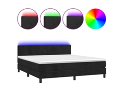 Box Spring Bed, Box Spring Beds Vidaxl Preto Veludo (160 X 200 Cm)