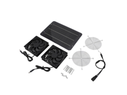 Ventilador Solar Profissional 7w 12v Estufa Galinheiro Garagem