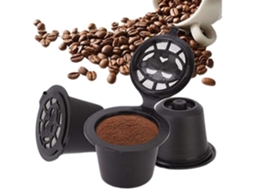Pack 6 Cápsulas Reutilizáveis para Nespresso Pixei Clips Preto