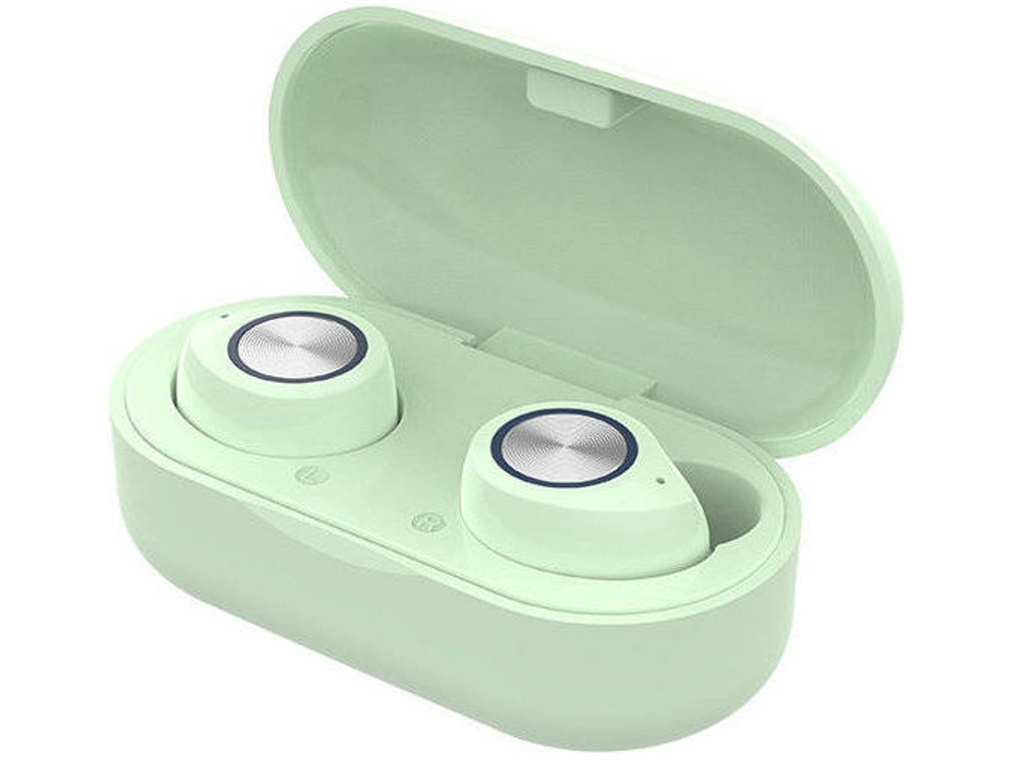 Auriculares Bluetooth True Wireless ENZONS Mini Intra- Sem Fio 5.0 Hifi Estéreo com Cancelamento de Ruído e Compartimento de Carregamentoverde