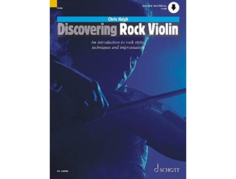 Livro Discovering Rock Violin de Chris Haigh (Inglês)