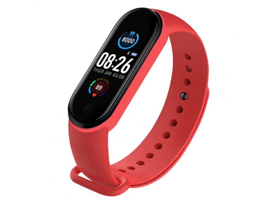 Smartwatch M5 Men Magnético Re Digital Frequência Cardíaca Monitor de Pressão Arterial Desportos Fitness Rastreador Vermelho