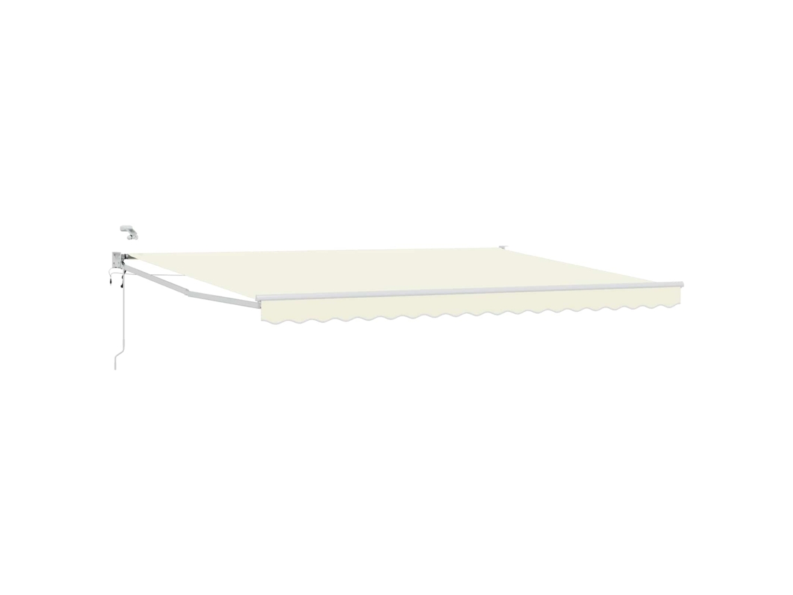 Conjunto 1 Toldo Elétrico Vidaxl Creme Poliéster (4,5 × 3 M)