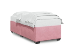 Bed Frame, Bed Frames Vidaxl Cor-de-rosa Veludo (80 X 200 Cm)