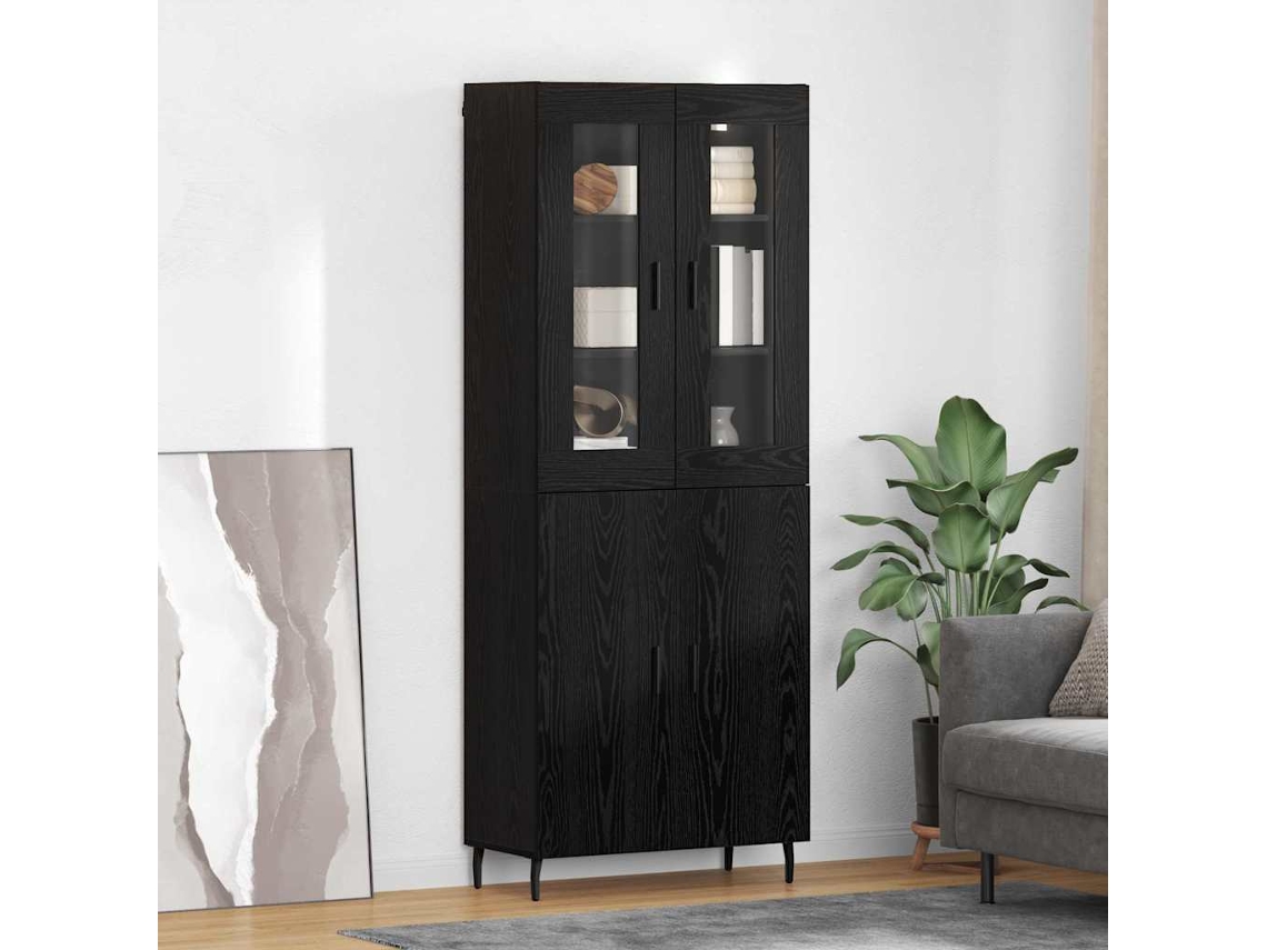 Vidaxl Buffê 2 Unid. Carvalho Preto 69,5 X 34 X 180 Cm