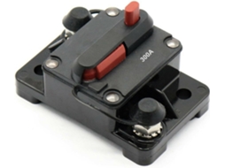 Disjuntor à prova d'água com rearme manual para proteção contra sobrecarga em carros, caminhões e veículos recreativos.