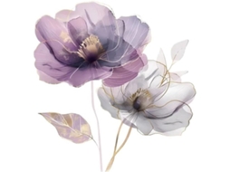 Adesivo De Parede Com Estampa De Flores Para Sala De Estar, Decoração De Fundo, Decalques Para Quarto, Decoração De Casa (cor 01)