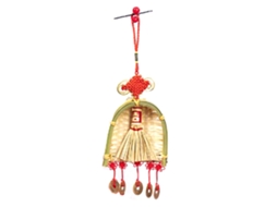Laxiscreed Cerâmica Decorativa Com Vassoura E Sino Chinês Para Ouro Celebrativo