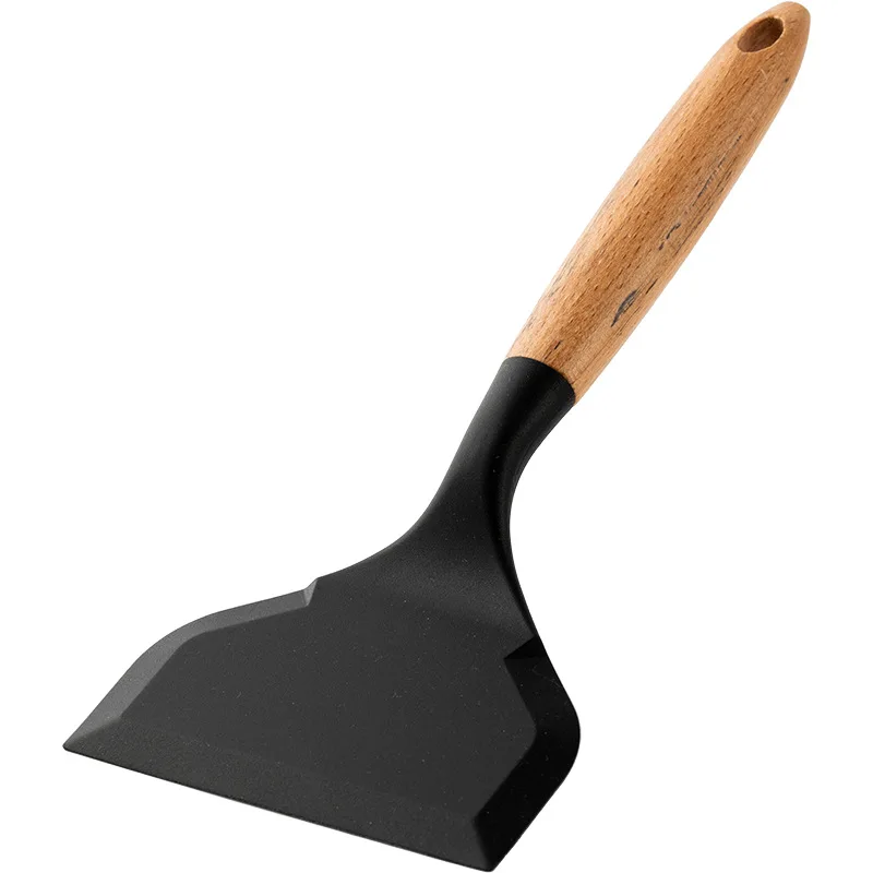 Utensílios de Cozinha em Silicone de Qualidade Alimentar, Espátula de Cozinha MDUG (preto)