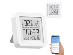 Monitor Inteligente De Temperatura E Umidade Com Wi-fi: Sensor De Temperatura E Umidade Sem Fio Tuya Com Alertas De Notificação No Aplicativo, Te