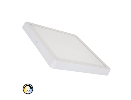 Plafón Led 24W Quadrado Superslim Cct Seleccionável 280X280 Mm