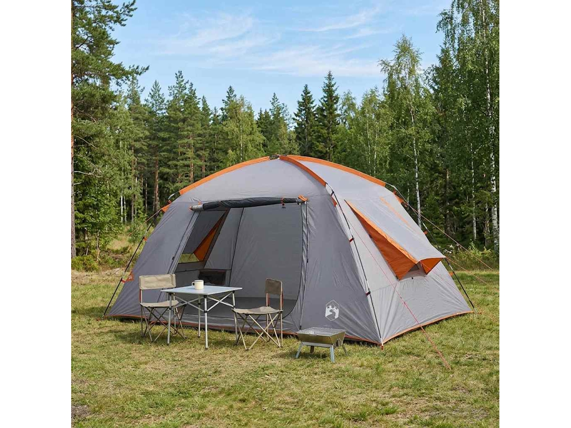 Vidaxl Barraca Cabana Cinza E Laranja 400 X 210 X 180 Cm Poliéster