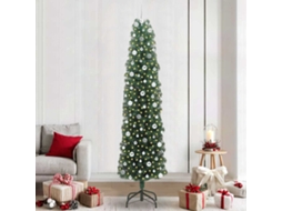 Vidaxl Árvore De Natal Artificial Verde 240 Cm Pvc E Aço E Plástico