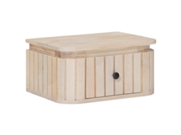 Vidaxl Criado-mudo Artesanal Branco 40 X 30 X 20 Cm