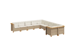 Garden Sofa Set, Garden Sofa Sets Vidaxl Bege Rattan / Vime (n/a)