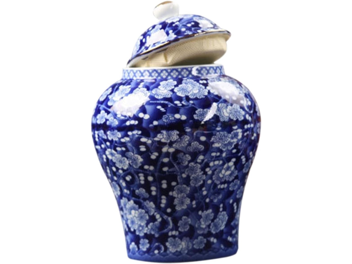 Slowmoose Pote Chá Cerâmica Azul Branco 330ml
