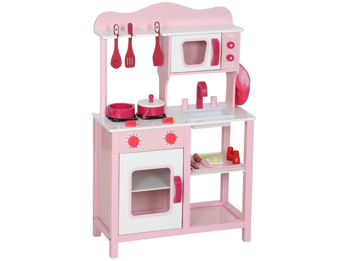 Cozinha Madeira Eletrodomésticos Compacta Sons Rosa VELTRIX