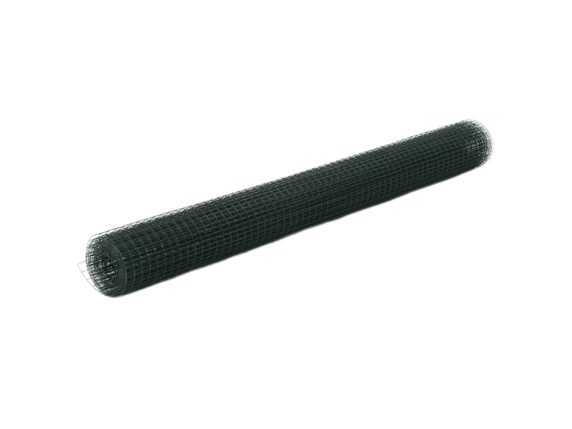 Vidaxl Cerca Arame Galinheiro 10x1,5 M Aço C/ Revestimento Pvc Verde