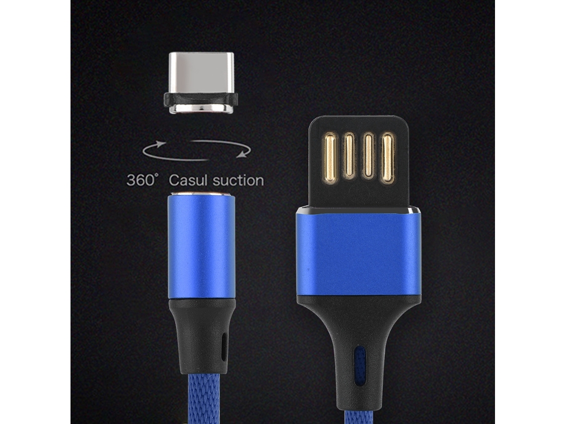 Cabo de Dados Magnético LAXISCREED 1m Azul Type c