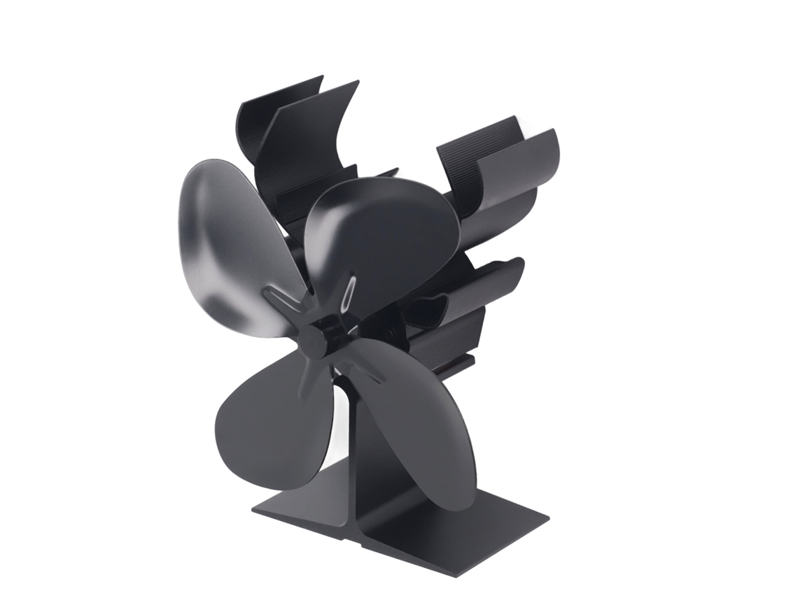 Ventilador de Estufa 4 Lâminas Calor Baixo Ruído