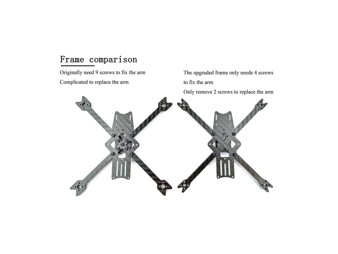 Darwinfpv Baby Baby Ape V2 Frame 142mm Distância Entre Eixos 3 Polegadas Kit Vazio Para Drone Rc Fpv Racing