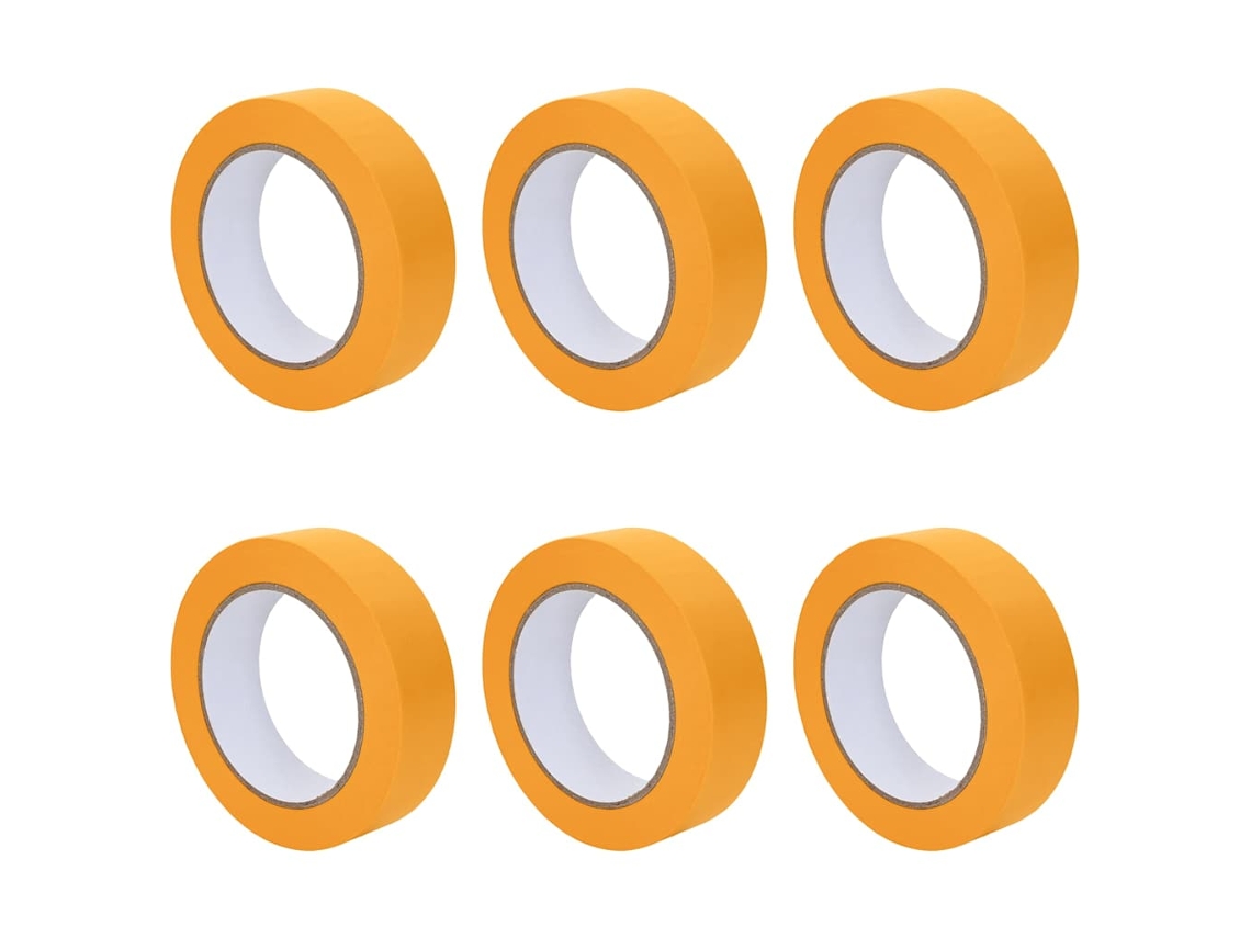 Conjunto 6 Fita Para Pintores Vidaxl Amarelo Papel (25mm X 50m)