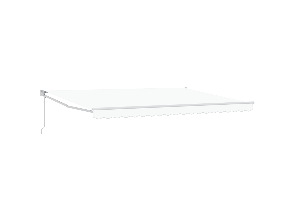 Toldo Retrátil Automático Branco Vidaxl Branco Alumínio