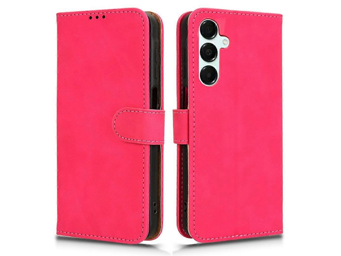 Compre Capa De Couro Tipo Carteira Com Flip E Toque De Pele Para Samsung Galaxy A16 5g / A16 4g, Rosa