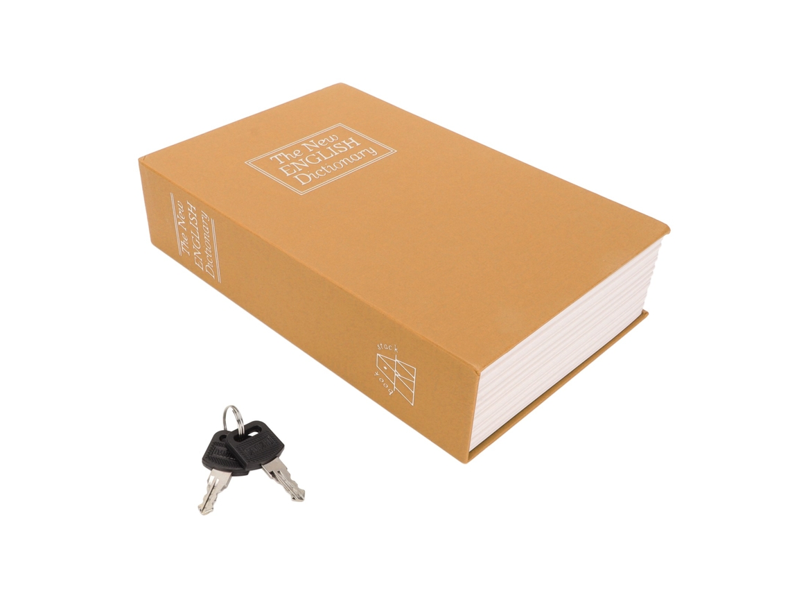 Caixa Forte em Livro Aço Inoxidável Abs Toque Suave com Chave Decorativa para Adultos | S/MARCA