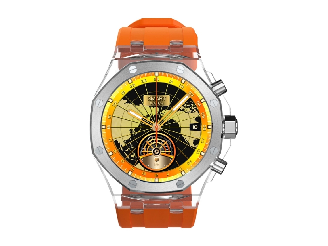 Smartwatch Com Tela Amoled De 1,43 Polegadas, Classificação Ip67 De Resistência À Água, Monitoramento De Saúde E Chamadas Bluetooth Mdug (laranja)