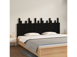 Cabecero de pared 185x3x80 cm Madera maciza de pino negro