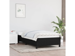 Vidaxl Estrutura De Cama Sem Colchão 90x190 Cm Tecido Preto