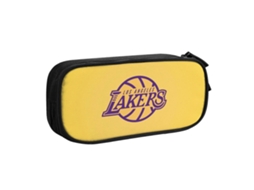Estojo Para Lápis Lebron James Com Uniforme Do Los Angeles Lakers, Ideal Escritório E Escola. Feito Em Tecido Oxford Zíper, Possui Aquaforge