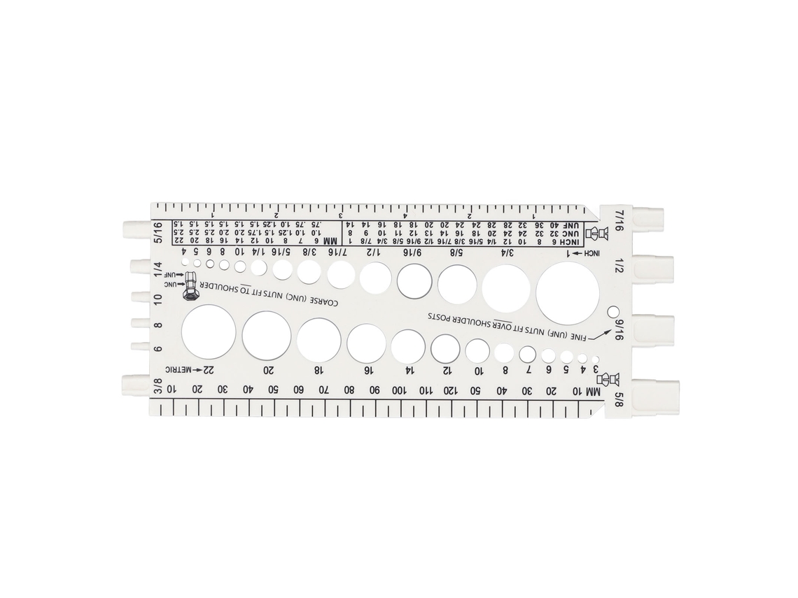 Medidor De Rosca Para Parafusos E Porcas Métrico M3-m22 E Imperial 4-3/4 Identificador De Tamanhos Branco