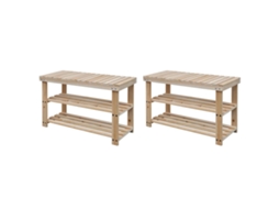 Shoe Rack, Shoe Racks Vidaxl Marrom Madeira (n/a)