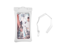 Bolsa Impermeável para Celular TPU com Cordão Branco S/MARCA