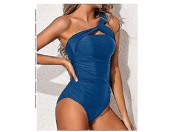 Traje De Banho Tankini Feminino De Alta Qualidade, Confortável E Rápido Secagem - Ideal Para Férias Tropicais E Esportes Azul Claro