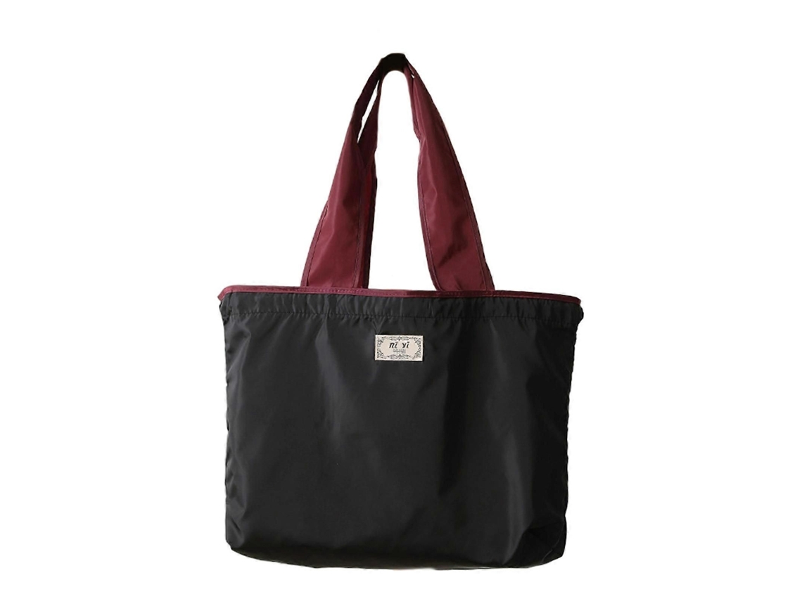 Sacola De Compras Grande, Reutilizável, Dobrável, Com Fecho De Cordão, Ideal Para Viagens E Supermercados, Roxa, Tamanho M.