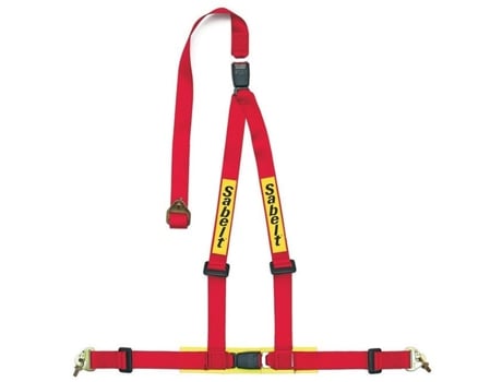Arnês de Segurança Clubman 3 Pontos, Almofadas Incluídas, Vermelho, Parafuso
