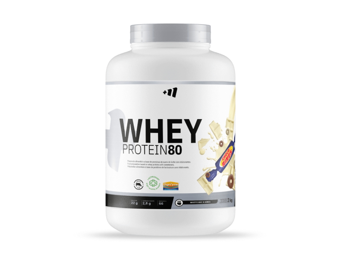 Conjunto de 2 Whey Protein80 2kg Chocolate Branco com Choco Rings MM SUPPLEMENTS