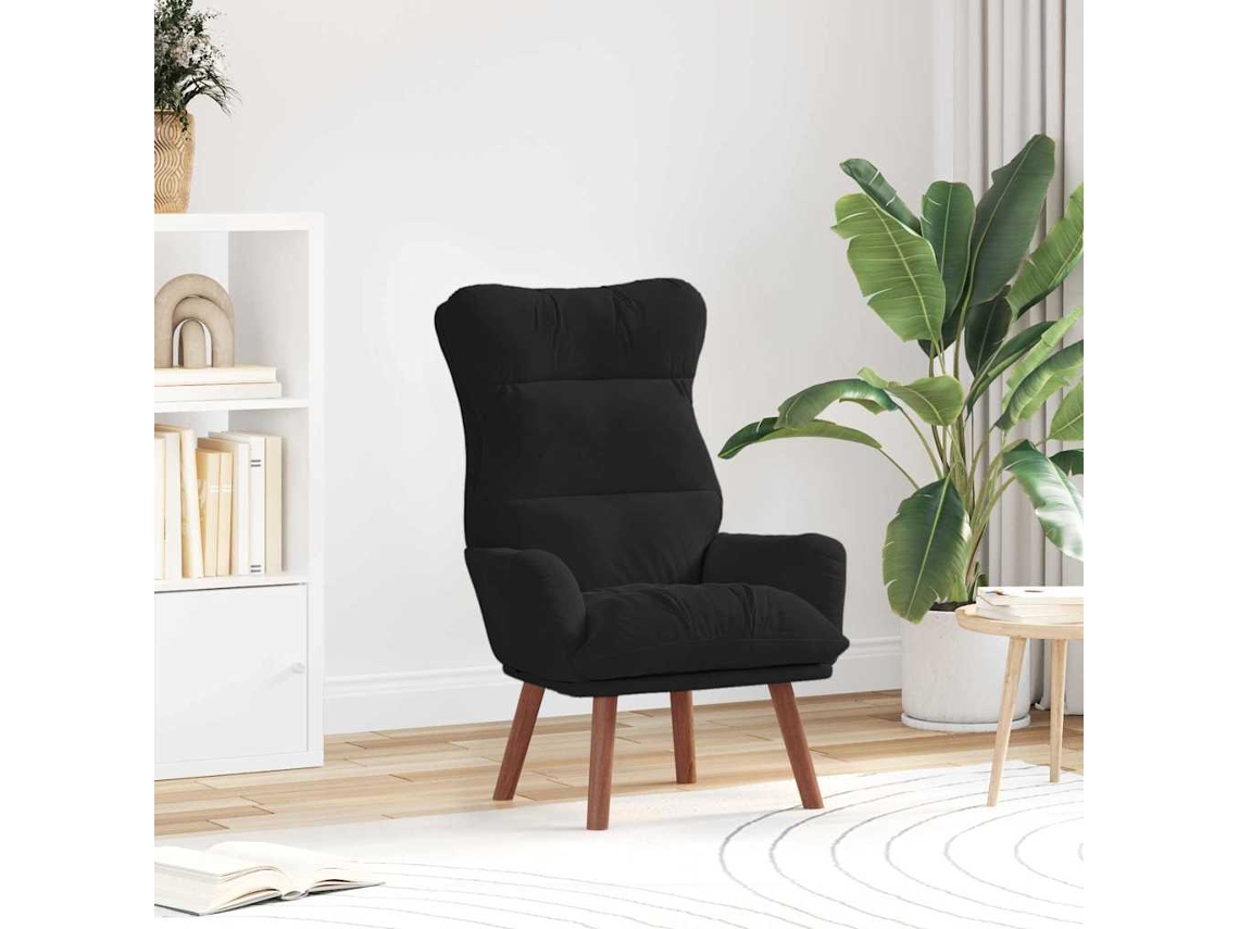 Vidaxl Poltrona Preto 69 X 74 X 93 Cm Veludo
