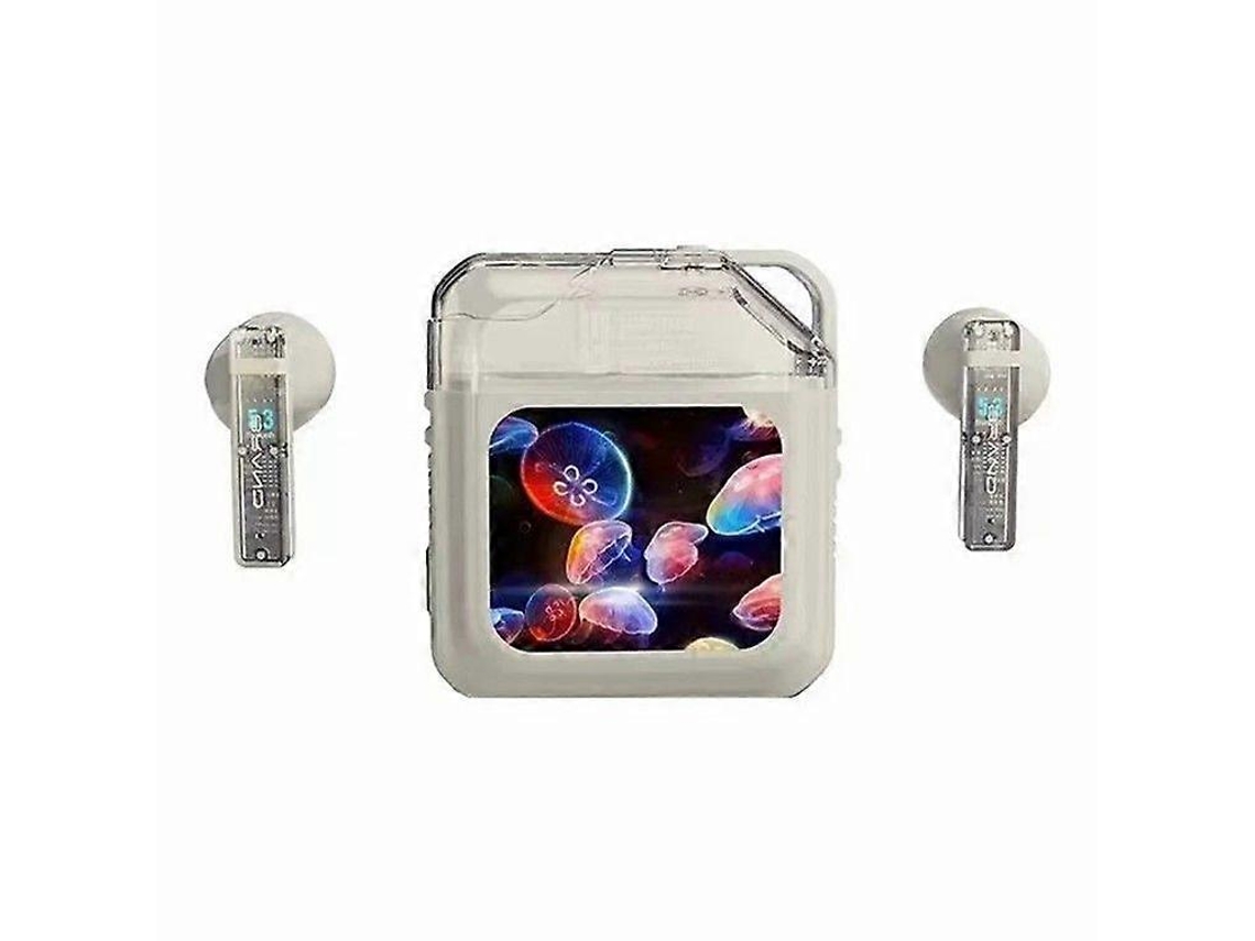 Fones De Ouvido Bluetooth Semi Intra Auriculares Com Tela Sensível Ao Toque Led Colorida E Estojo De Carregamento, Versão Em Inglês Ly Ebike