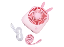 Vento Portátil Mini Usb Recarregável Ajustável Rosa