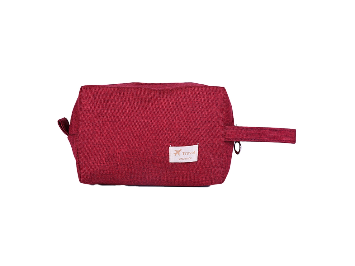 Bolsa De Higiene Feminina Bolsa De Armazenamento De Produtos De Higiene Para Viagem Bolsa De Barbear À Prova D'Água Vinho Tinto ZMDECQNA