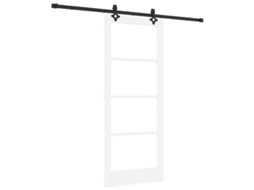 Conjunto 1 Porta Deslizante Vidaxl Branco Madeira De Pinho Maciça (83 X 202 Cm)
