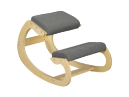 Banqueta Ergonômica de Balanço ZENCORE SERVICES para escritório em casa, cinza