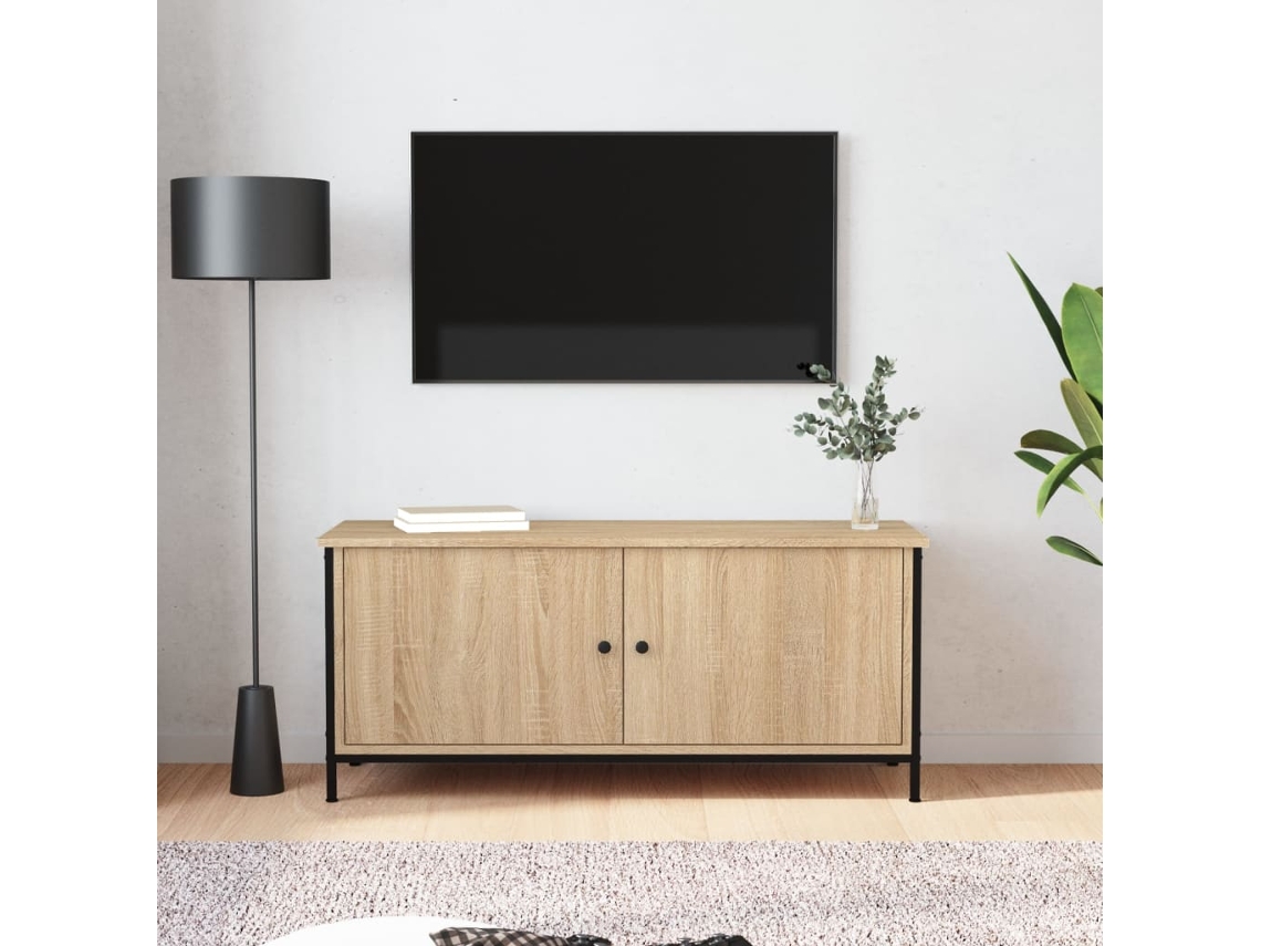 Vidaxl Móvel Tv C/ Portas 102x35x45cm Deriv. Madeira Carvalho Sonoma